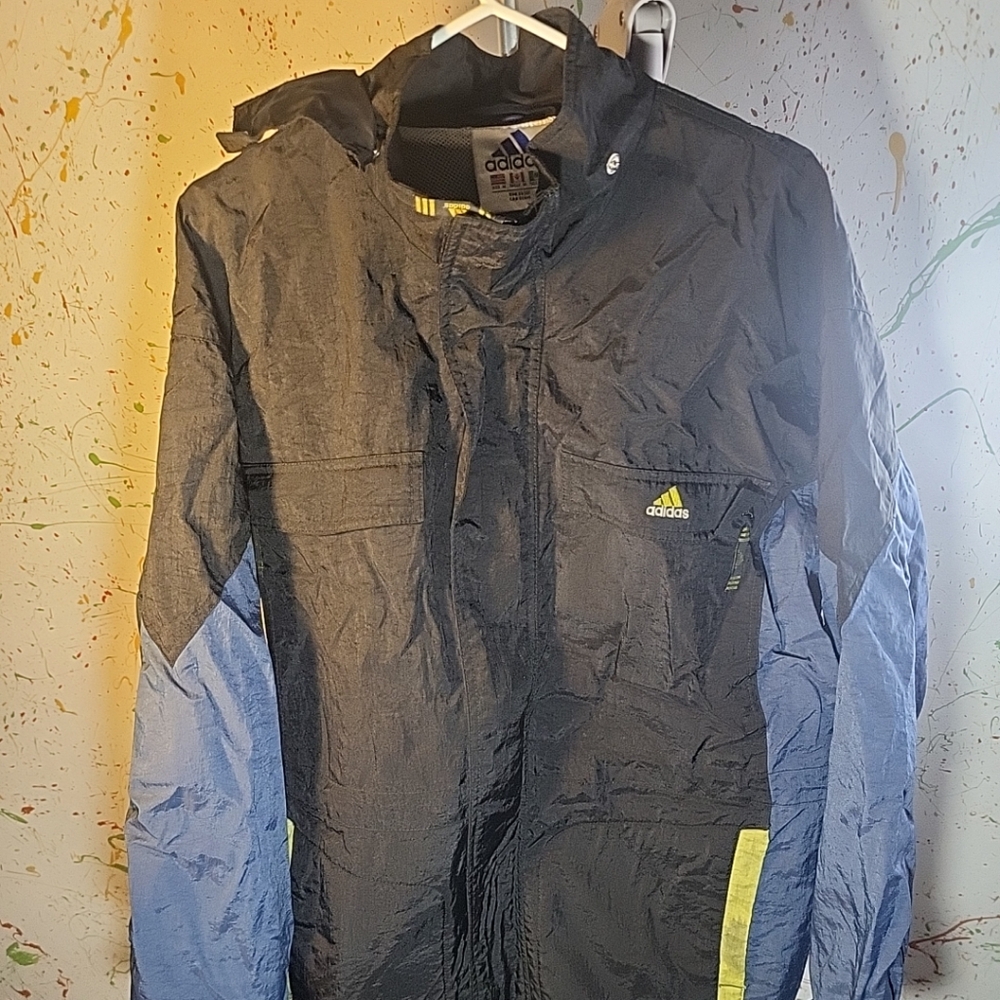 Adidas Black , Blue And Yellow Wondbreaker Men Size M